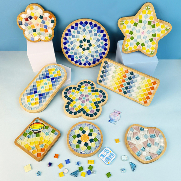 Kit Mosaico e Bambu com Peças Coloridas