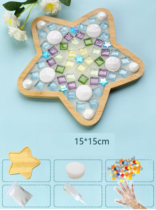 Kit Mosaico e Bambu com Peças Coloridas