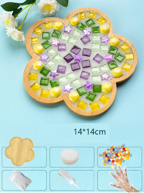 Kit Mosaico e Bambu com Peças Coloridas