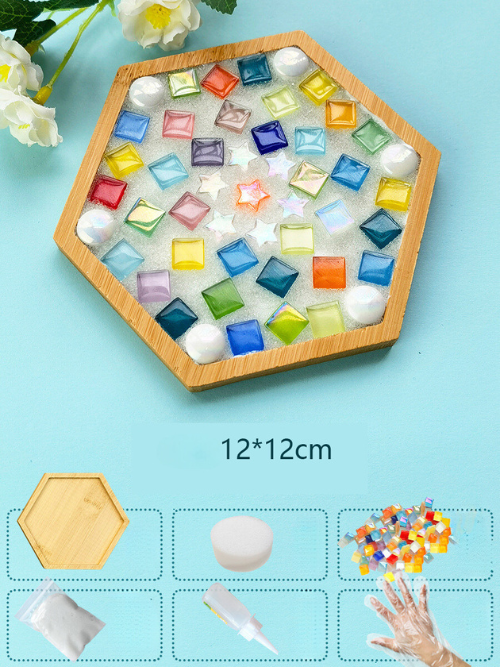Kit Mosaico e Bambu com Peças Coloridas